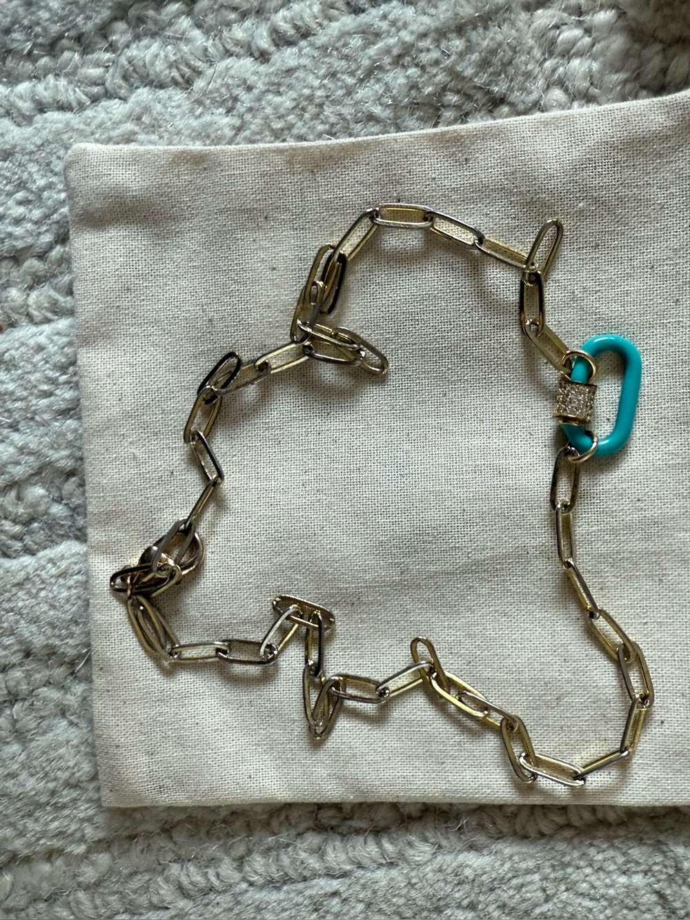 Paper clip chain necklace